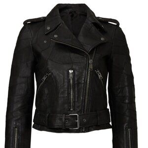 AllSaints Black Balfern Leather Jacket